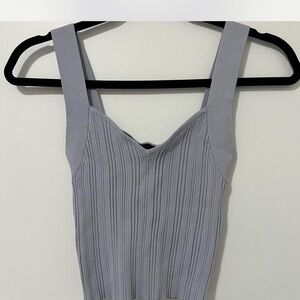 Dynamite Ribbed Knit Tank Top - Light Lavender